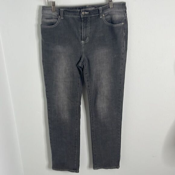 Chico’s Platinum Denim Jeans.  Gray.  Size 1 Reg.  Or Size 8 (See size chart). - Picture 4 of 8